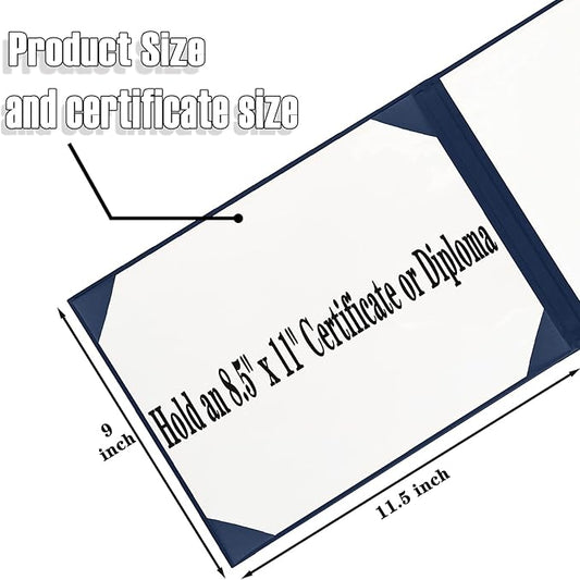 Happy Secret Diploma Cover 8.5"x 11" Diploma Holder Graduation Certificate Holders Certificate Covers Smooth Leather (Forest Green)