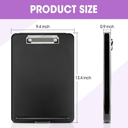 8 Pack Clipboard with Storage, High Capacity Storage Clipboard 8.5 x 11 with Pen Holder, Letter / A4 Size, Inner Plastic Folder Attached for Teacher Office Home, Size 13.4 x 9.4 x 0.9 in