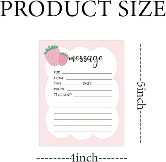 6 Pieces Telephone Message Sticky Notes Pads 4 x 5 Inch Self Adhesive Book Call Back Notepad for Work Call, Office Supplies 50 Sheets/Pack 6 Design (Pink)
