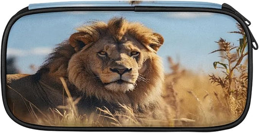 Pardick 3D Lion Pencil Case,Big Capacity Pencil Pouch Coin Pouch Stationery Organizer For Teen School