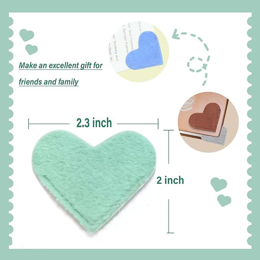 Leather Heart Bookmarks - Winjeto 6 Pieces Cute Corner Page Book Marks for Teachers Students Book Reading Lovers, for School Office Home Supplies (Furry(6pcs))