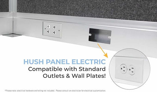 Versare Pre-Configured Hush Panel Electric Cubicle