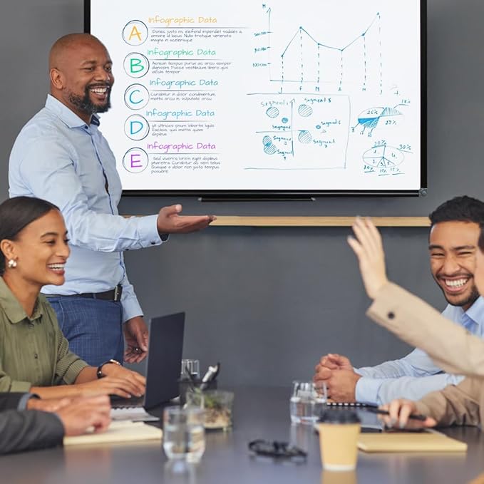 XIWODE Large 36x72 Inch Magnetic Dry Erase Whiteboard,Black Aluminum Frame Wall-Mounted for Home School Office Conference Room