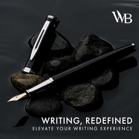 Wordsworth & Black Fountain Pen Set (Black, 24 Pack)