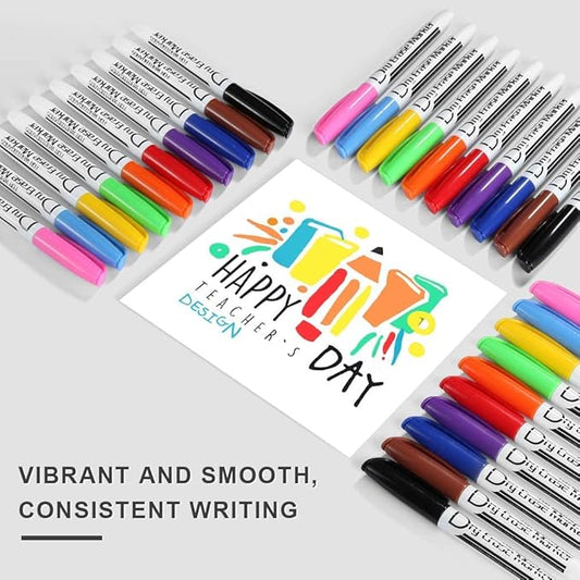 Volcanics Dry Erase Markers — Fine Tip, Low-Odor, 80 Count, 10 Colors