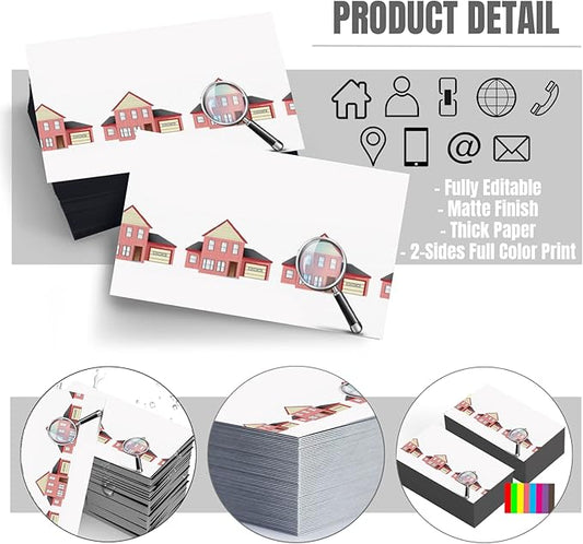 Custom Business Cards Double-Sided Personalized Stationery | Professional 300GSM Matte Paper for Small Business | 3.5x2 Inch
