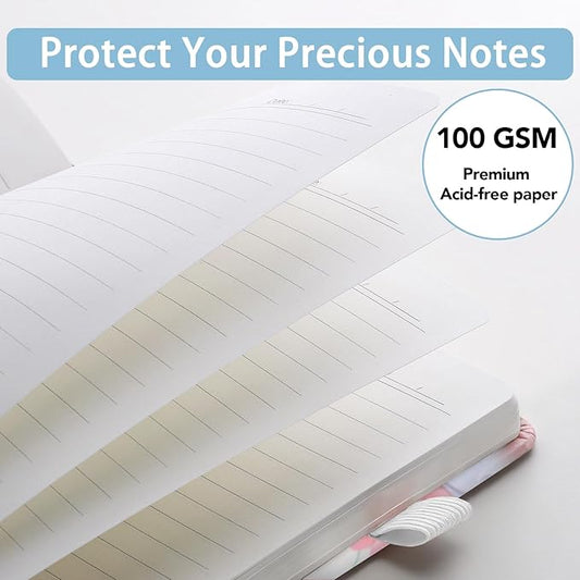 Thboxes 160 Pages Lined Journal Notebook, 5.71" X 8.27" Writing & Journaling Hardcover Executive Notebooks for Student Worker Women Men Notepads Journals for Writing Travel & Organization, Floral