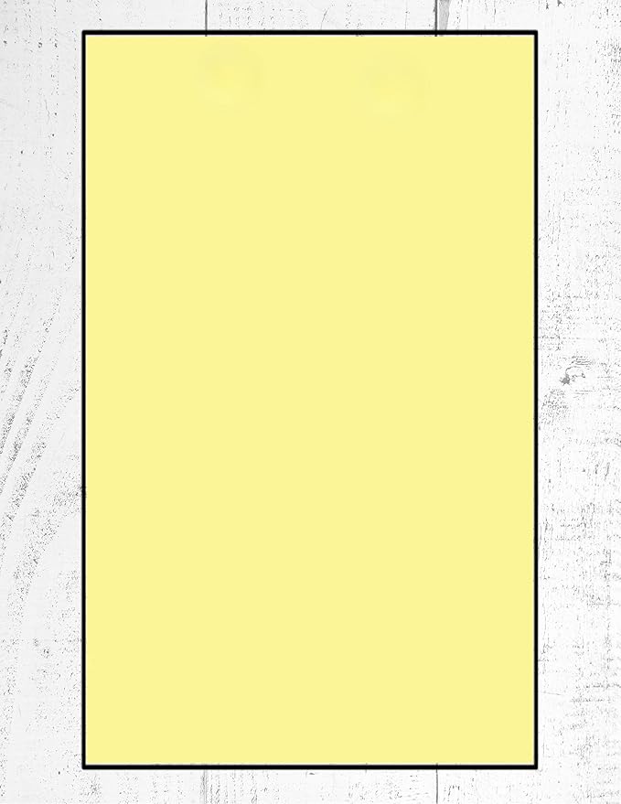 Colored Copy Writing and Printing Paper, 20 Pound, 75 GSM, 8.5"x14"/ Legal Size, 500 Sheets Per Ream. (5000, Canary)