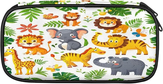 Pardick Pencil Case,Cute Animals Big Capacity Pencil Pouch Coin Pouch Stationery Organizer For Teen School