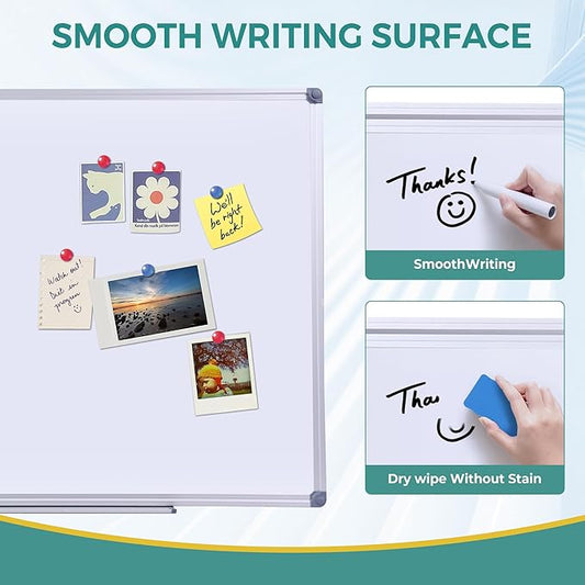 72 x 48 Inch Magnetic Dry Erase Whiteboard (6 x 4 Ft) - Large Commercial Grade Presentation Board for University Classroom Teaching, Office Corporate Strategy & Warehouse Planning