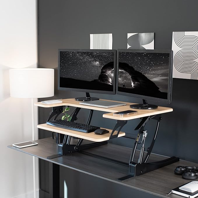 VIVO 36 inch Height Adjustable Stand Up Desk Converter (Black)