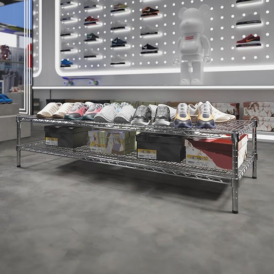 Regal Altair 24" Deep x 60" Wide x 14" Height Wire Shelving Kit | 2-Tier | NSF Commercial Storage Rack Unit