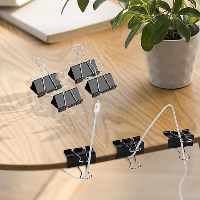 Ufmarine Extra Large Binder Clips 2 inch, (72 Pcs) Big Paper Clips for Office