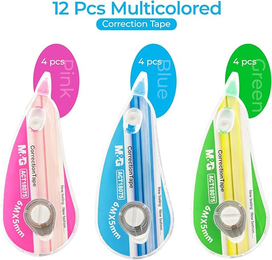 M&G 12 pack Correction Tape,19.7 feet correction tape, Easy to Use Applicator for Instant Corrections, Office Products