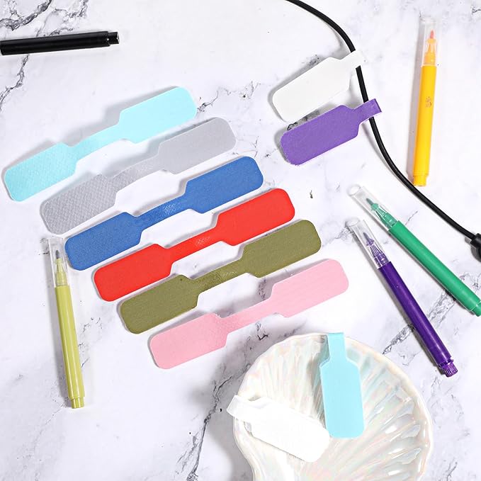 40 Pcs Cable Labels for Cords, 1.57× 0.78" 8 Colors Cord Labels for Electronics Reusable Cable Tags Writable Cord Label for Home Office Electronics, Computers Wire Management and Identification