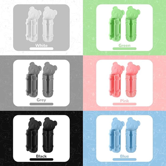 VZZNN 40 Pack Adhesive Pen Holder Clips, Silicone Pencil Holders for Desk, Wall, Whiteboard & Office Organization, Fits Markers, Pens, Pencils (40 Count, Black)