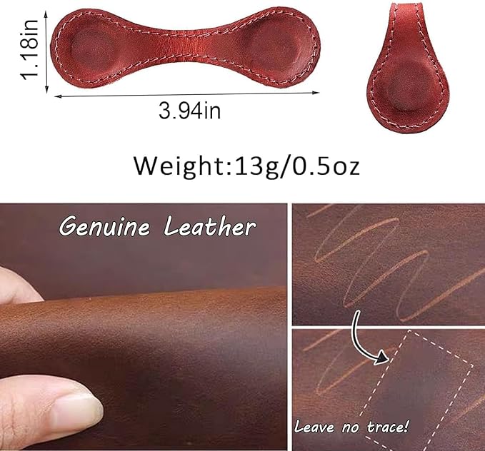 Personalized Magnetic Leather Bookmark, 26 Letters Custom Leather Bookmarks, Handmade, Leather Magnetic Bookmark for Book Lovers Readers Women Kid(Red,M)