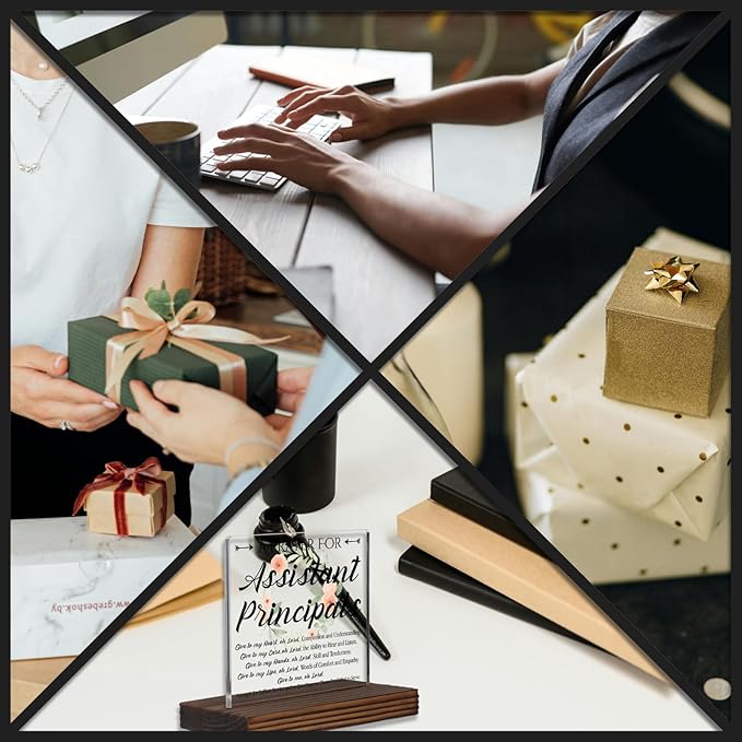 Assistant Principal Prayer Gifts Desk Sign, Inspirational Christian Appreciation Gift for School Leaders, Decorative Office Plaque for Vice Principal Recognition PA111