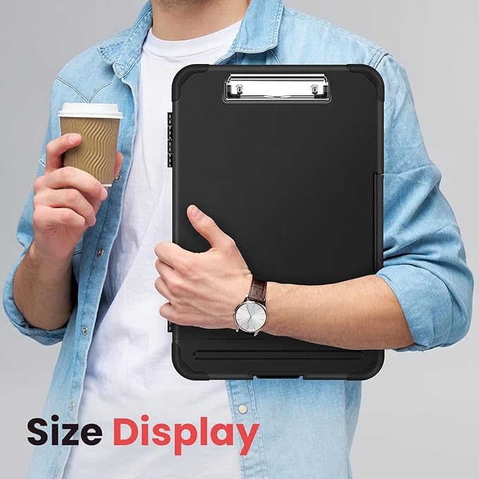 Sooez Reinforced Clipboard with Storage (Letter, 8.5x11)