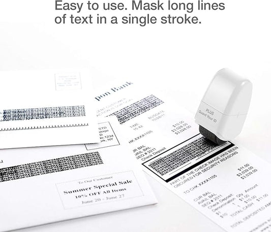 Guard Your ID Identity Protection Stamp Roller, White, IS-520CM