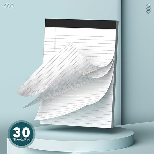 AILZFEI 3 Pack Legal Pads 8.5 x 11 inch Notepad, 30 Sheets per Note Pads Wide Ruled Legal Pads, Pads of Paper Writing Pad - Ideal for Office, School or Home Use