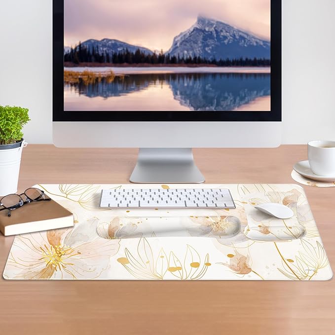 MOSISO Desk Mat & Keyboard/Mouse Pad Set — Orange