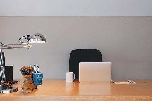 Photour Cute Dog Pen Holder for Desk ,Pen Pencil Cup Creative Desktop Pen Organizer Pencil Cups Unique Desk Accessories Decor for Home Office School Gift for Dog Lovers (Pug)