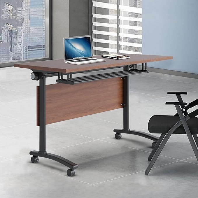 czxhaery Conference Room Table,Flip Top Conference Table The Folding Conference Table with Silent Wheels is Convenient and Fast,Mobile Training Table (4pack 160 * 60 * 75)