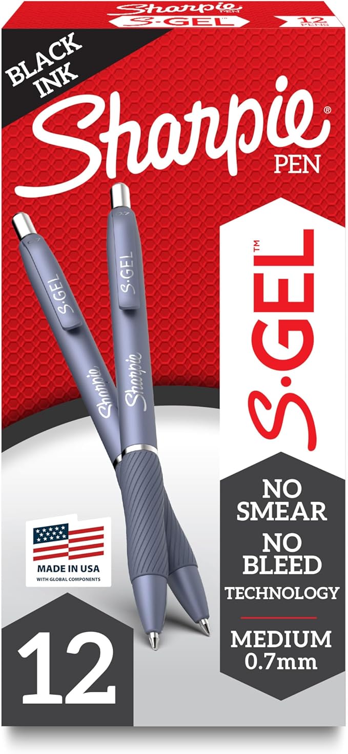 Sharpie S-Gel Gel Pens (Blue, 12 Count)