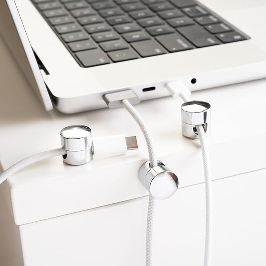 ICONIT Cable Anchors for Desk Organization | Premium Aluminum Cord Organizers | Charger + Cable Management Clips for Home & Office | Stylish, Sturdy, & Functional | (3 Pack) (Silver)