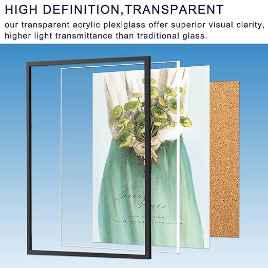 4 Pack 8x12 Inch Acrylic Sheet 1/8" Thick, Cast Acrylic Sheet, Clear Plexiglass Sheets, for Craft Projects, Display Cases, Signs, Photo Frame