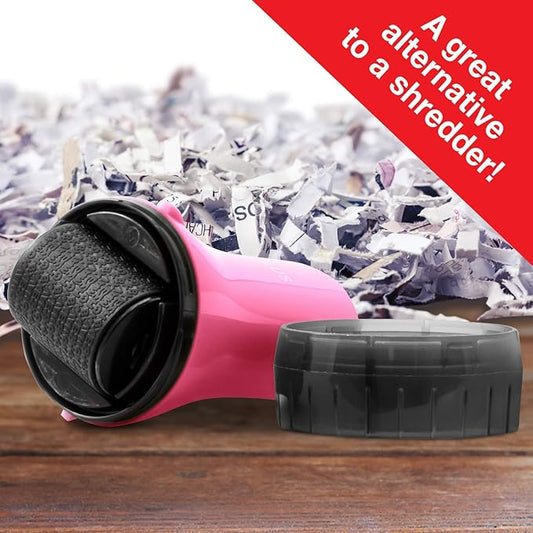 Guard Your ID Wide Advanced Roller 2.0 Identity Theft Prevention Security Stamp Pink
