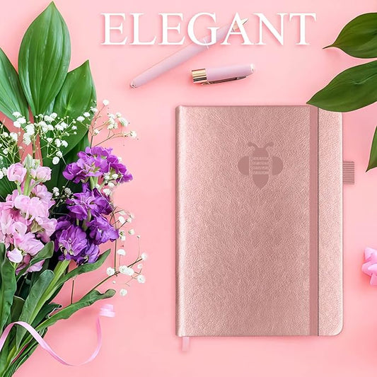 KUMEER Check Register – Elegant Check Registers for Personal Checkbook with Check & Transaction Registers, Hardcover Checkbook Log 5.2x7.6" (Rose Gold)