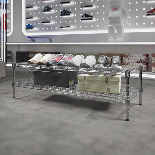 Regal Altair 18" Deep x 48" Wide x 14" Height Wire Shelving Kit | 2-Tier | NSF Commercial Storage Rack Unit