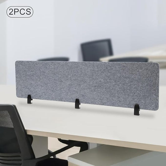 Desk Divider Mounted Privacy Panel, 2Pcs Privacy Panels for Classrooms, Libraries, Business Counters (Grey, 60 x 16 in)