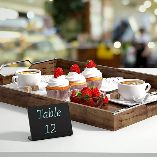 VILLCASE 10pcs Mini Chalkboard Signs Reusable Acrylic Desktop Message Boards Small Table Blackboards for Weddings Parties Restaurant Display