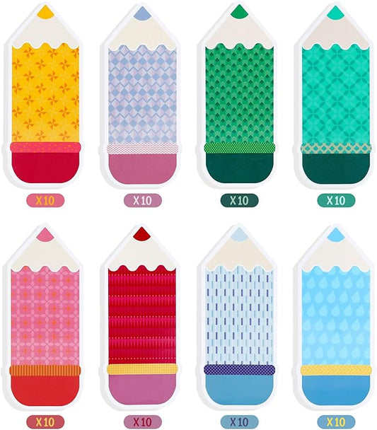 80PCS Back to School Name Tags for Classroom - Glue Point Pencil Blank Labels for Desk Cubbies Locker Storage Bin Bulletin Board Decorations,for Kindergarten Preschool 1st 2nd 3rd Grade Supplies