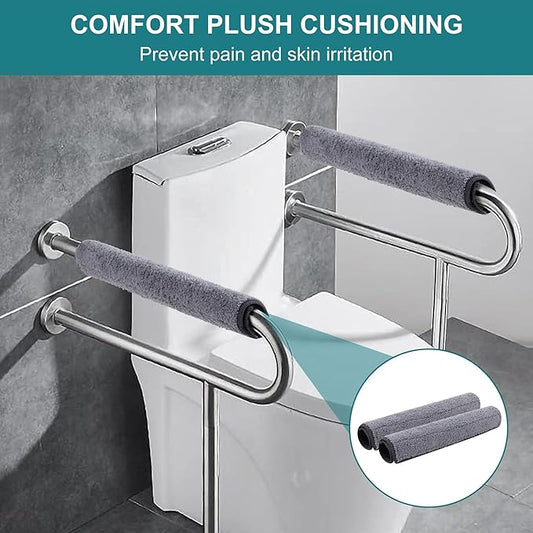 2 Pcs Small Armrest Pads Covers - Widened Self-Adhesive Straps Comfortable and Protective for Toilet Handle, Office Chairs, and Armrest Chairs Comfort Padding Pressure (Size:S)