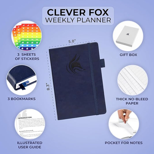 Clever Fox Planner (Dark Blue, A5)