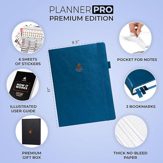 Clever Fox Planner Pro Premium (Mystic Blue, A4)