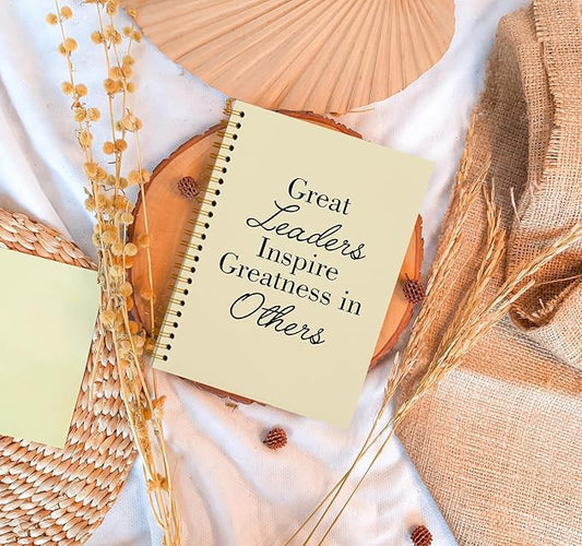 OXW Thank You Gifts for Leader, Meeting Notebook for Work, Appreciation Gift for Boss Manager Mentor, Office Supplies Leadership Gifts, Cream College Ruled Hardcover Spiral Notebook 5.5 x 8.3