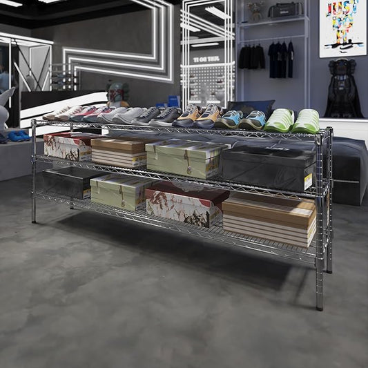 Regal Altair 14" Deep x 72" Wide x 27" Height Wire Shelving Kit | 3-Tier | NSF Commercial Storage Rack Unit
