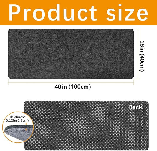Large Felt Desk mat, 40''x16'' with Non-Slip Full Desk Mouse Pad,Office Computer Desk for Keyboard Mat,Felt Desk Mat for Desk Pad Protector(100x40cm)