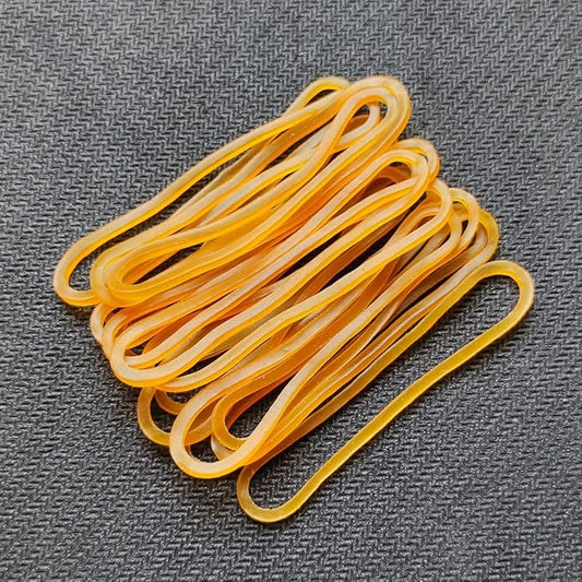 600pcs Elastic Rubber Bands Ties Home Office Students School Stationery Accessories Yellow Color Package Supplies Rubber Ring Rubber Band File Rings