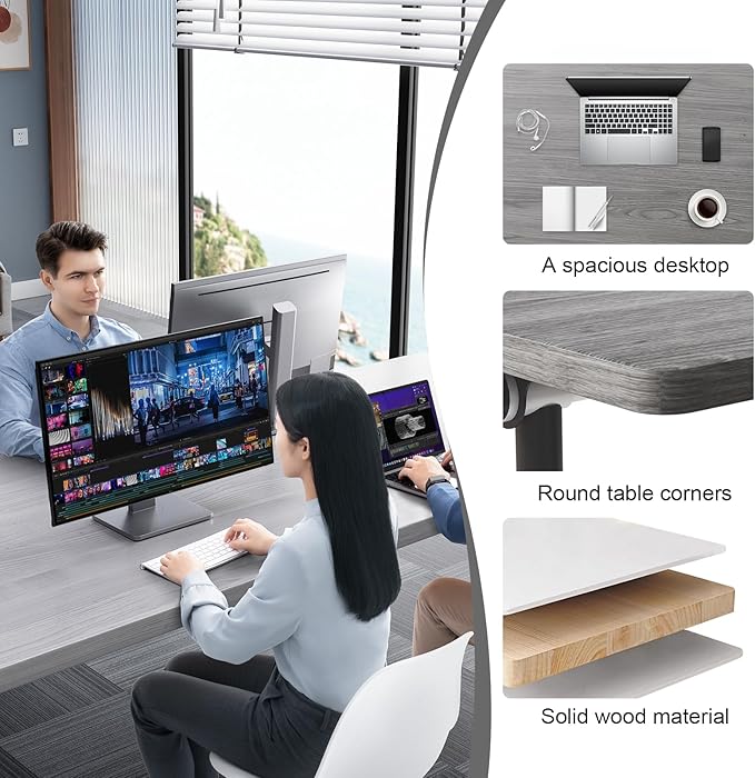 Conference Table,55.1''Folding Conference Room Table for 4-12 People,Mobile Flip Top MeetingTraining Table with Different Coulor and Styles for Offices, Classrooms,Meeting Room (4, 47.2''F)