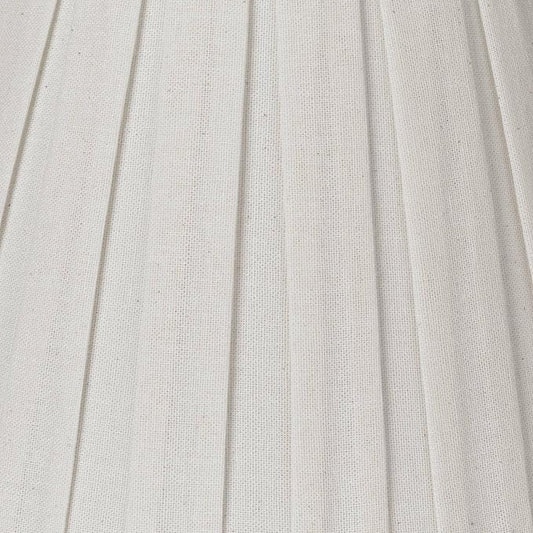 Creme Linen Large Box Pleat Lamp Shade 7" Top x 14" Bottom x 11" High (Spider) Replacement with Harp and Finial - Springcrest