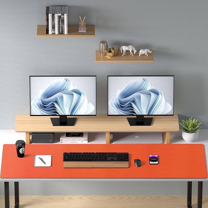 Aothia Leather Desk Pad Protector — Orange