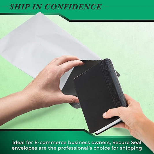 300 Pack Secure Seal White Poly Mailers Shipping Bags - Safe Shipping with 32x32 Mailers Poly Bags - E-Commerce Poly Bags for Shipping - Self Sealing 2 Mil Poly Shipping Envelopes