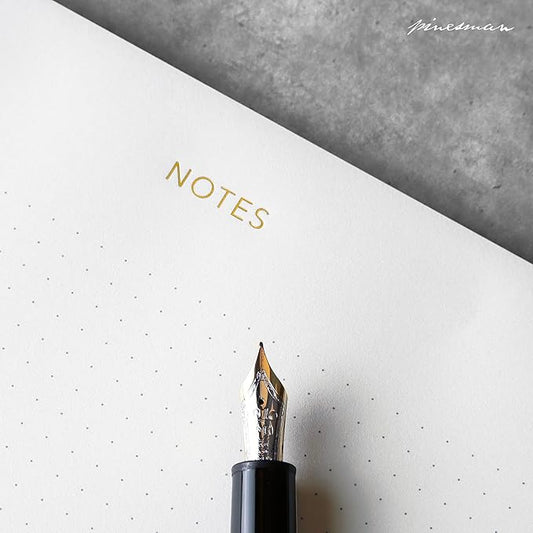 Pinesman - Mouse Pad Notepad for Professionals, 9.8" x 7.9", 50 Sheets, Minimalist, Gold Foiled, Dotted Layout, Executive's Desk Note Pad, To Do List Notepad, Eco-friendly, FSC™ Certified Planner Pad