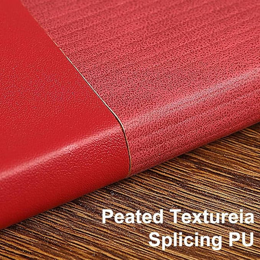 TSFPapier Lined Journal Notebook for Work College Ruled Note Book 5.79"x8.27" A5 PU Leather Daily Journaling 216 Pages for Women Men Writing Home School Supplies Business (Red)